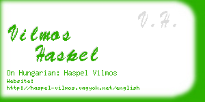 vilmos haspel business card